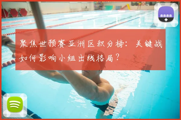 聚焦世预赛亚洲区积分榜:关键战如何影响小组出线格局?